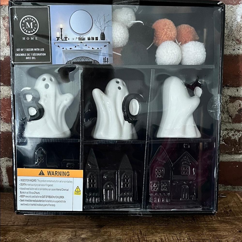 Martha Stewart Home Halloween Ghost LED Decor Set
